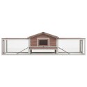 KLATKA DLA KRÓLIKA MOKKA 310X70X87CM DREWNO SOSNY I JODŁY