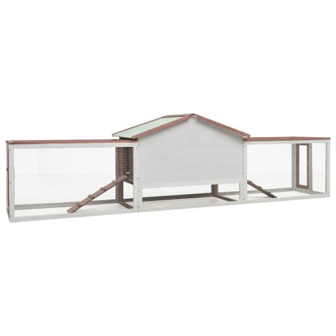 KLATKA DLA KRÓLIKA MOKKA 310X70X87CM DREWNO SOSNY I JODŁY