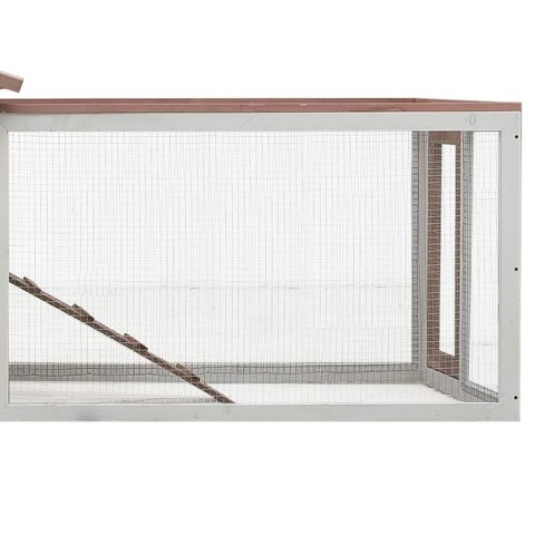 KLATKA DLA KRÓLIKA MOKKA 310X70X87CM DREWNO SOSNY I JODŁY