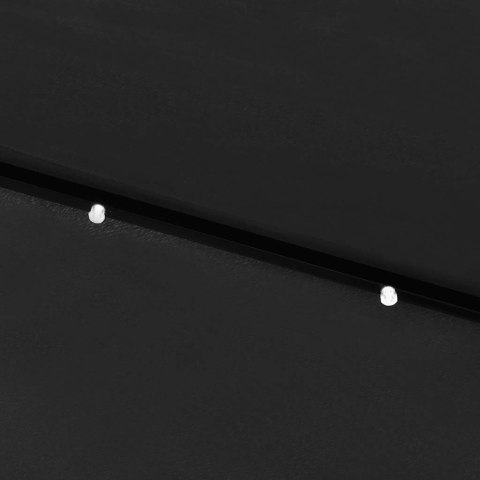 PARASOL OGRODOWY Z LED I STALOWYM SŁUPKIEM CZARNY 2X3 M