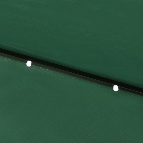 PARASOL OGRODOWY Z LED I STALOWYM SŁUPKIEM ZIELONY 2X3 M