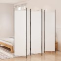 PARAWAN 5-PANELOWY BIAŁY 250X200CM TKANINA