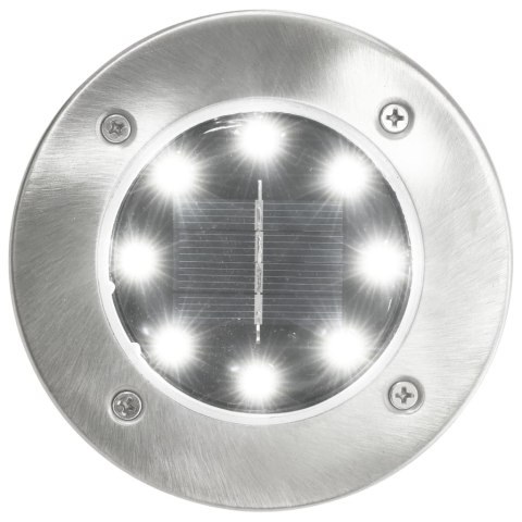 SOLARNE LAMPY GRUNTOWE 8 SZT. BIAŁE LED