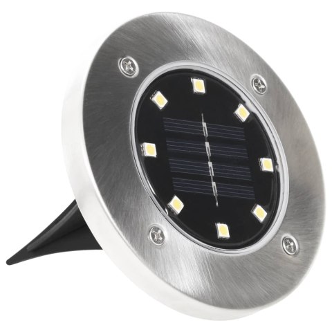 SOLARNE LAMPY GRUNTOWE 8 SZT. BIAŁE LED