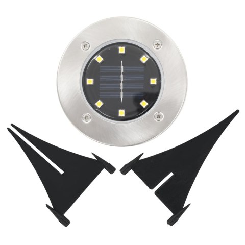 SOLARNE LAMPY GRUNTOWE 8 SZT. BIAŁE LED