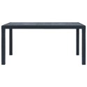 STÓŁ OGRODOWY ANTRACYTOWY 150X90X72CM PLASTIKOWY