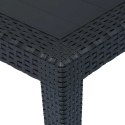 STÓŁ OGRODOWY ANTRACYTOWY 150X90X72CM PLASTIKOWY