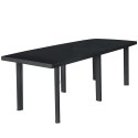 STÓŁ OGRODOWY ANTRACYTOWY PLASTIK 216X90X72CM
