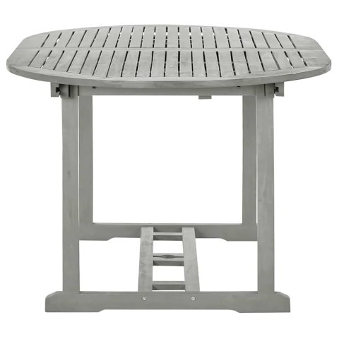 STÓŁ OGRODOWY SZARY 200X100X74CM LITE DREWNO AKACJOWE
