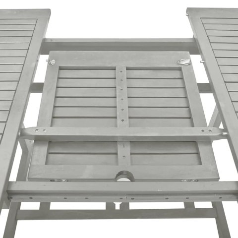 STÓŁ OGRODOWY SZARY 200X100X74CM LITE DREWNO AKACJOWE
