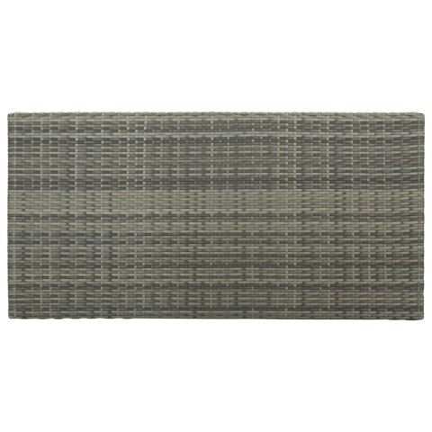 STOLIK BAROWY Z PÓŁKĄ SZARY 120X60X110CM POLIRATTAN
