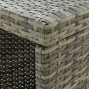 STOLIK BAROWY Z PÓŁKĄ SZARY 120X60X110CM POLIRATTAN