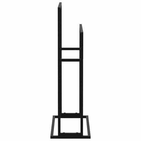 WOLNOSTOJĄCY WIESZAK NA RĘCZNIK CZARNY 48X24X78,5CM ŻELAZNY