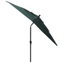 3-POZIOMOWY PARASOL NA ALUMINIOWYM SŁUPKU ZIELONY 2,5X2,5M