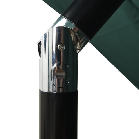 3-POZIOMOWY PARASOL NA ALUMINIOWYM SŁUPKU ZIELONY 2,5X2,5M