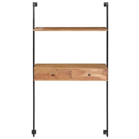 BIURKO STOLIK KOMPUTEROWY ŚCIENNE 90X40X170CM LITE DREWNO AKACJOWE