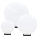 ZESTAW 3 LAMP OGRODOWYCH KULE LED 20/30/40CM IP44 OŚWIETLENIE DEKORACYJNE