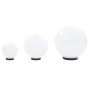 ZESTAW 3 LAMP OGRODOWYCH KULE LED 20/30/40CM IP44 OŚWIETLENIE DEKORACYJNE