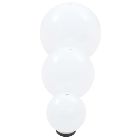 ZESTAW 3 LAMP OGRODOWYCH KULE LED 20/30/40CM IP44 OŚWIETLENIE DEKORACYJNE