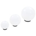 ZESTAW 3 LAMP OGRODOWYCH KULE LED 20/30/40CM IP44 OŚWIETLENIE DEKORACYJNE