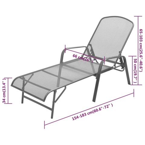 LEŻAK STAL ANTRACYTOWY