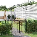 ŁUK OGRODOWY Z FURTKĄ CZARNY 108X45X235CM STAL