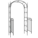 ŁUK OGRODOWY Z FURTKĄ CZARNY 108X45X235CM STAL