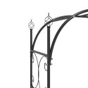 ŁUK OGRODOWY Z FURTKĄ CZARNY 108X45X235CM STAL