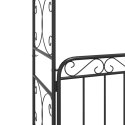ŁUK OGRODOWY Z FURTKĄ CZARNY 108X45X235CM STAL