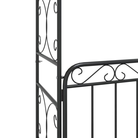 ŁUK OGRODOWY Z FURTKĄ CZARNY 108X45X235CM STAL
