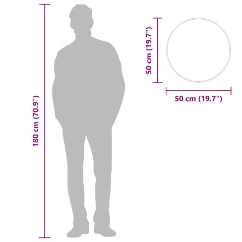 LUSTRO ŚCIENNE ZŁOTE Ø 50CM OKRĄGŁE