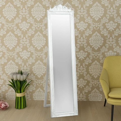 LUSTRO WOLNOSTOJĄCE W STYLU BAROKOWYM 160X40CM BIAŁE