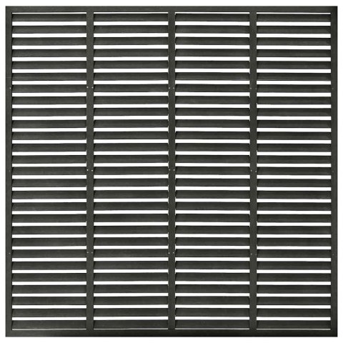 OGRODZENIE ŻALUZJOWE WPC 180X180CM CIEMNOSZARE