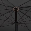 PARASOL OGRODOWY NA SŁUPKU 200X130CM ANTRACYTOWY