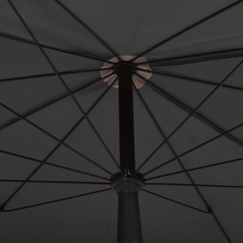 PARASOL OGRODOWY NA SŁUPKU 200X130CM ANTRACYTOWY