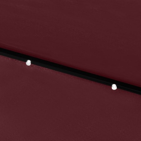 PARASOL OGRODOWY Z LED I STALOWYM SŁUPKIEM BORDOWY 2X3 M