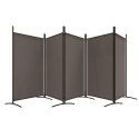 PARAWAN 5-PANELOWY ANTRACYTOWY 433X180CM TKANINA