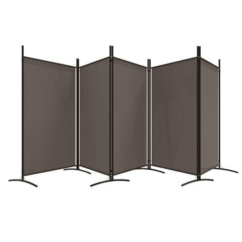 PARAWAN 5-PANELOWY ANTRACYTOWY 433X180CM TKANINA