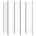 PARAWAN 5-PANELOWY BIAŁY 250X200CM TKANINA
