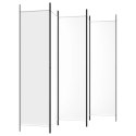 PARAWAN 5-PANELOWY BIAŁY 250X200CM TKANINA