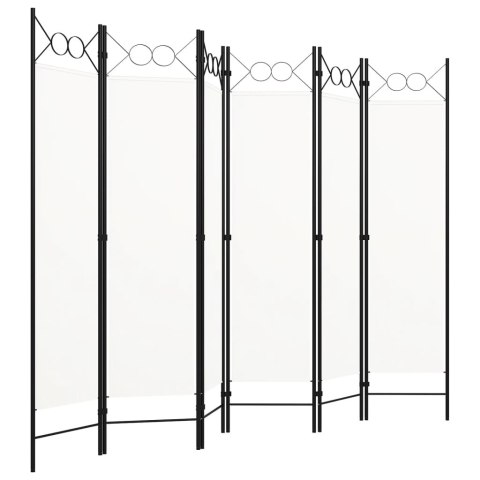 PARAWAN 6-PANELOWY BIAŁY 240X180CM