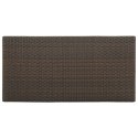STOLIK BAROWY Z PÓŁKĄ BRĄZOWY 120X60X110CM POLIRATTAN