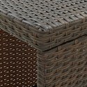 STOLIK BAROWY Z PÓŁKĄ BRĄZOWY 120X60X110CM POLIRATTAN