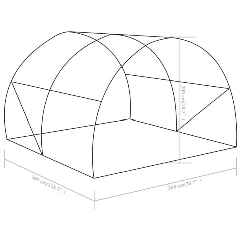 SZKLARNIA OGRODOWA 6 M² 3X2X2 M