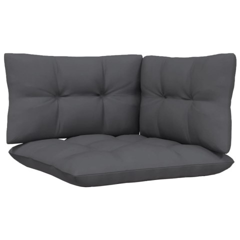 2-OSOBOWA SOFA OGRODOWA Z ANTRACYTOWYMI PODUSZKAMI SOSNOWA