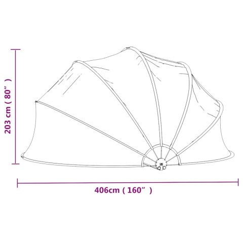 KOPUŁA NA BASEN OKRĄGŁA 406X203CM PVC