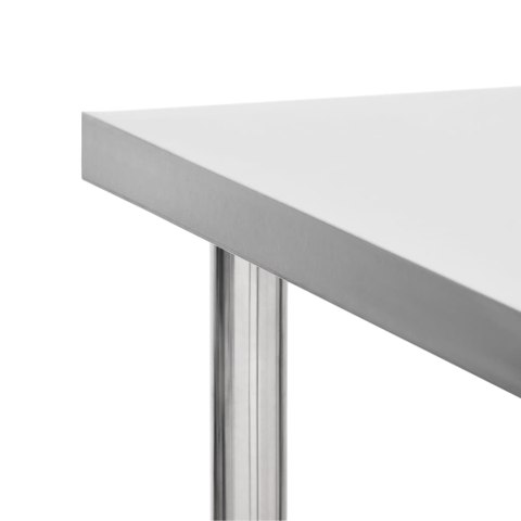 KUCHENNY STÓŁ ROBOCZY NA KÓŁKACH 100X30X85CM STAL NIERDZEWNA