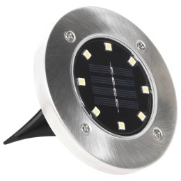 SOLARNE LAMPY GRUNTOWE LED 8 SZT. KOLORY RGB