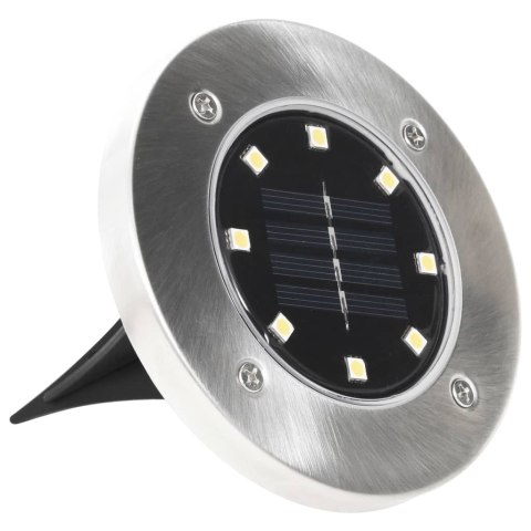 SOLARNE LAMPY GRUNTOWE LED 8 SZT. KOLORY RGB