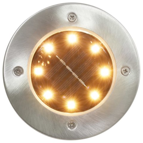 SOLARNE LAMPY GRUNTOWE LED 8 SZT. KOLORY RGB